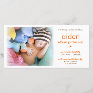 Anúncio de nascimento de Foto do Baby Boy Simplici