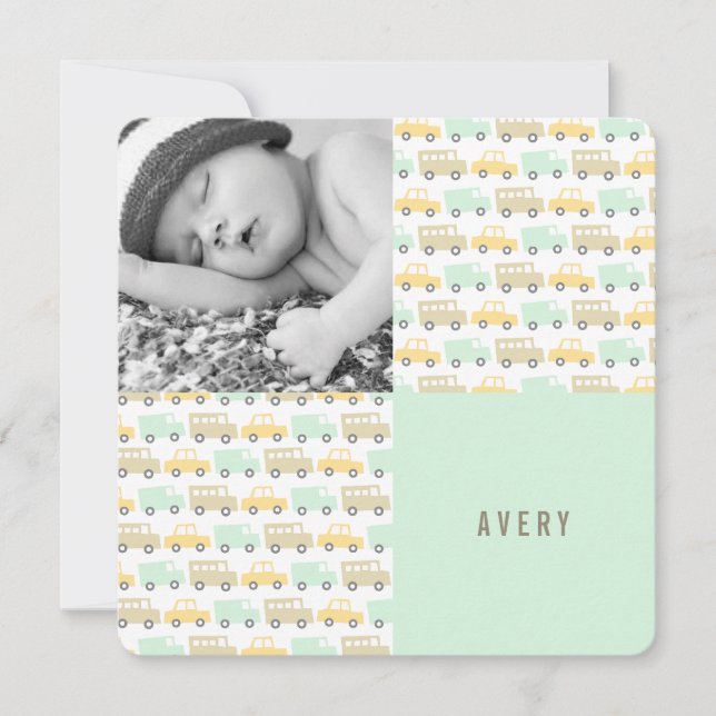 Anúncio de nascimento de Foto do Bebê Brinquedos R (Frente)