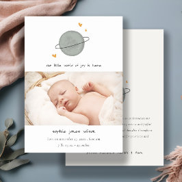 Anúncio de Nascimento de Foto do Coração do Mundo 