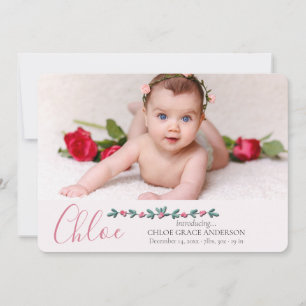 Anúncio de nascimento de Foto Doce e Tender