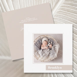 Anúncio de Nascimento de Foto Mínima Simples
