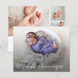 Anúncio de Nascimento de Foto Múltipla de Orçament