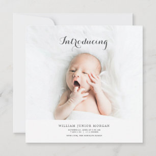 Anúncio de Nascimento de Foto Neutro de Gênero Mod