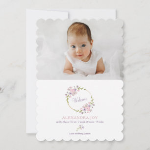 Anúncio de nascimento de Foto Wreath