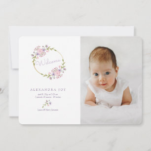 Anúncio de nascimento de Foto Wreath