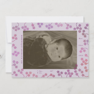 Anúncio de nascimento de fotografia Floral 2