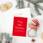 anúncio de nascimento de fotografias de natal mode<br><div class="desc">anuncie o nascimento de seu novo membro da família este Natal com este design de roteiro branco com uma linda foto de bebê recém-nascido,  a imagem e os detalhes de texto deste cartão podem ser personalizados.</div>