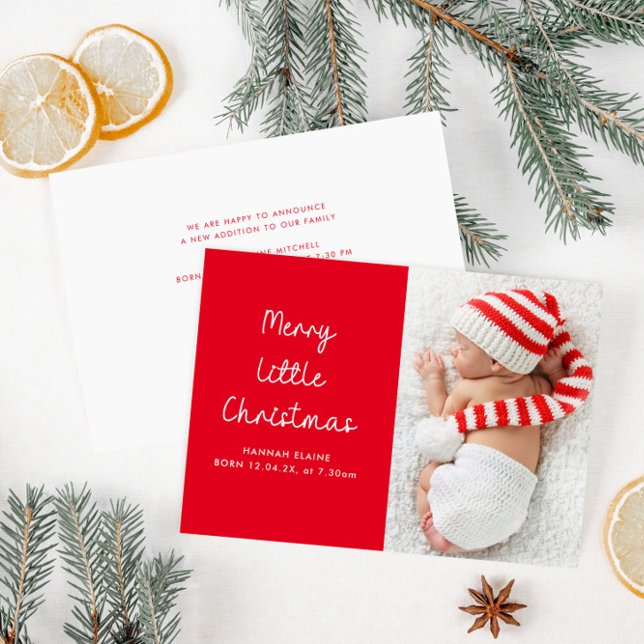 anúncio de nascimento de fotografias de natal mode (Criador carregado)