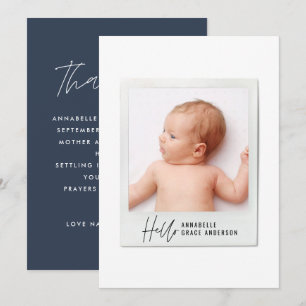 Anúncio de nascimento de fotografias de vintage c