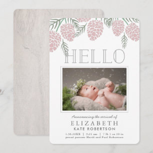 Anúncio de Nascimento de Fotos Brancas de Cone Ro