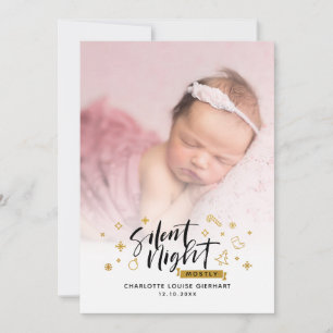 Anúncio de nascimento de fotos de bebê de Natal