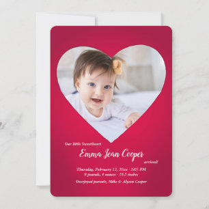 Anúncio de Nascimento de Fotos do Grande Coração