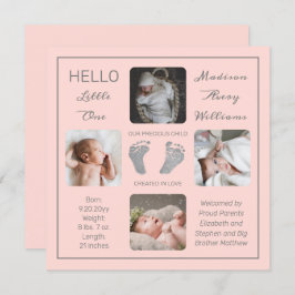 Anúncio de Nascimento de Fotos Múltiplas