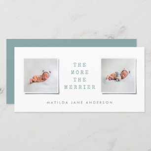 Anúncio de nascimento de fotos simples e moderno