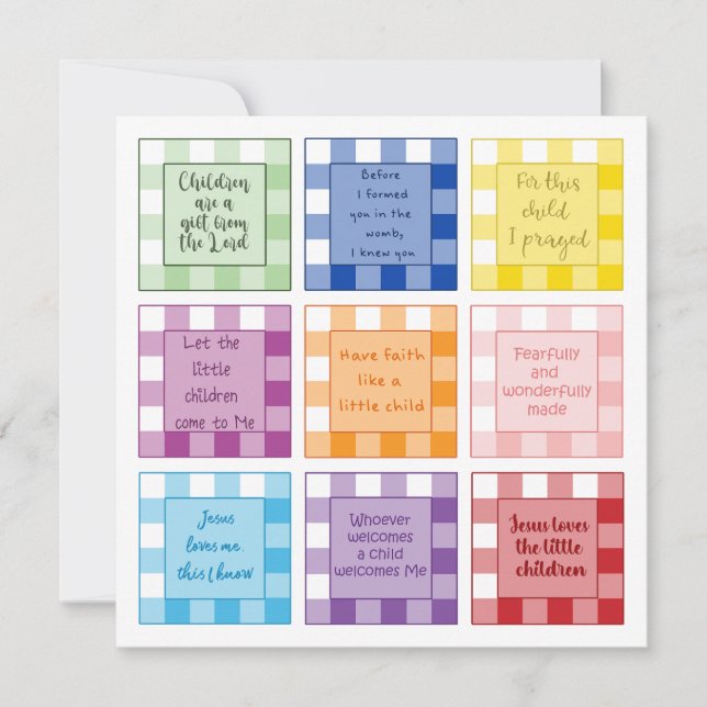 Anúncio de nascimento de Gingham Baby, baseado em  (Frente)