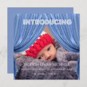 Anúncio de Nascimento de Introdução à Cortina Azul