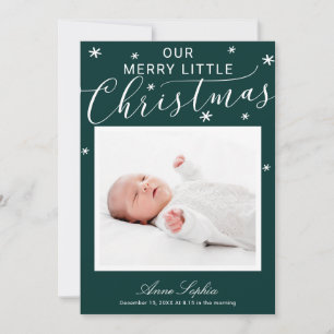 Anúncio de Nascimento de Natal com Foto de Letra B