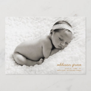 Anúncio de nascimento de OLÁ DOCE // Folha de Ouro