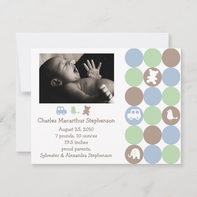 Anúncio de Nascimento de Pontos N Formas (Frente)