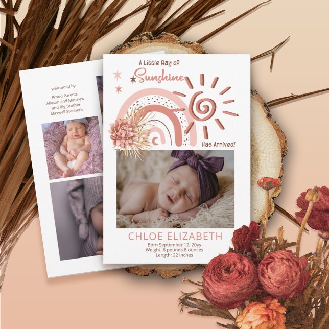 Anúncio de Nascimento de Rapariga do Sol (Criador carregado)