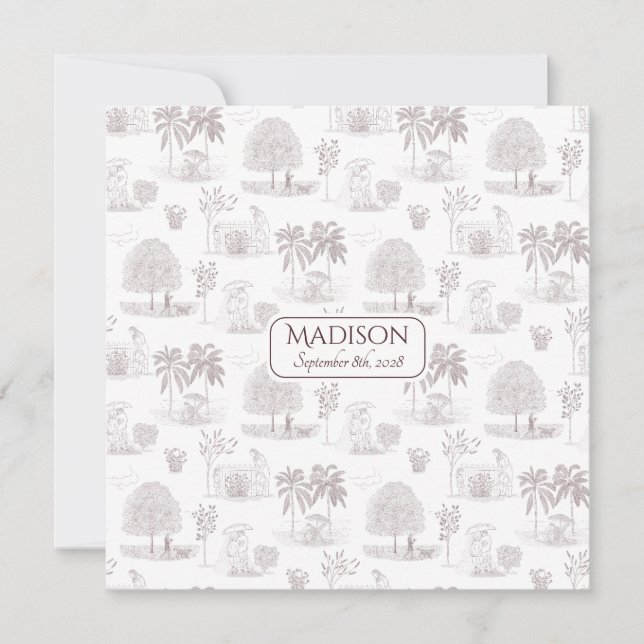 Anúncio de Nascimento de Toile - Edição de Cotação (Frente)