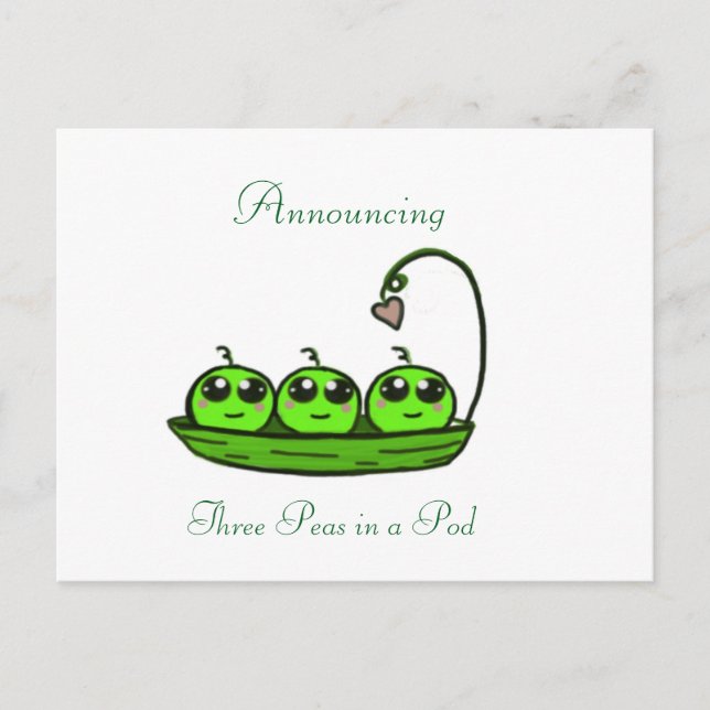 Anúncio de Nascimento de Trigêmeos (Frente)