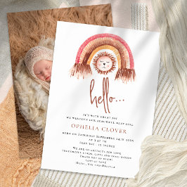 Anúncio de nascimento do Arco-Íris do Leão-Leão Bo