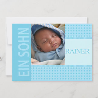 Anúncio de Nascimento do Bebê Alemão