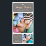 Anúncio de Nascimento do Bebê-Bebê Foto de Duet Do<br><div class="desc">Apresente o seu novo pequeno ao mundo com este belo anúncio de nascimento moderno,  feito em katkadoodle.com. Fundo castanho macio,  tipografia contemporânea em damasco e azul-bebê,  e um estilo simples mostra duas fotos do seu doce bebê. Outras cores também disponíveis.</div>