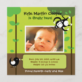 Anúncio de Nascimento do Bebê Boy