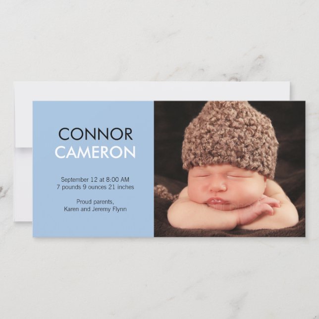 Anúncio de Nascimento do Bebê da Simplicidade Doce (Frente)