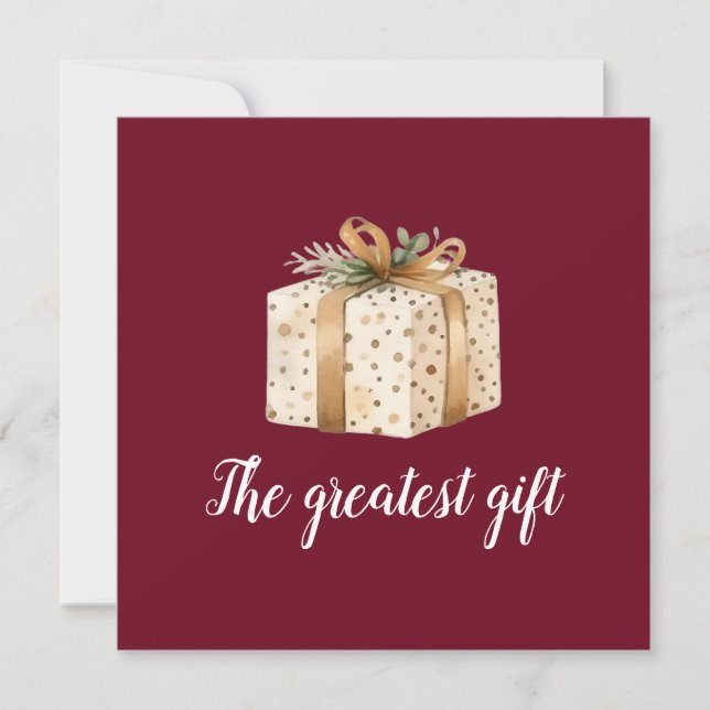 Anúncio de nascimento do bebê de inverno Feriado (Frente)