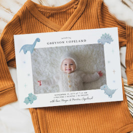 Anúncio de Nascimento do Bebê do Dinossauro Azul