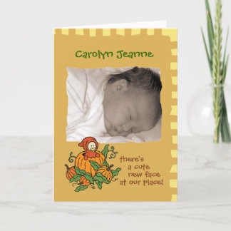 Anúncio de Nascimento do Bebê do outono (menino ou