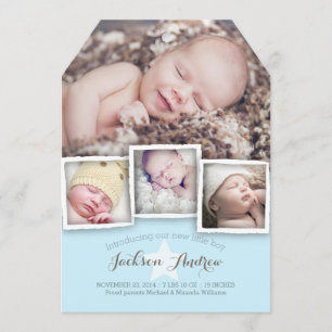 Anúncio de Nascimento do Bebê Doce Moderno