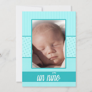 Anúncio de Nascimento do Bebê Espanhol