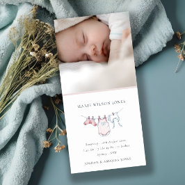 Anúncio de Nascimento do Bebê Foto em Linha de Fec