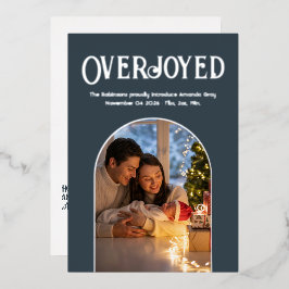 Anúncio de Nascimento do Bebê Natal no Carvão Foto