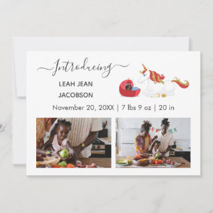 Anúncio de Nascimento do Bebê Negro Bonito