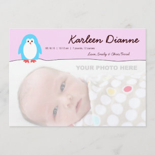 Anúncio de Nascimento do Céu Rosa Azul