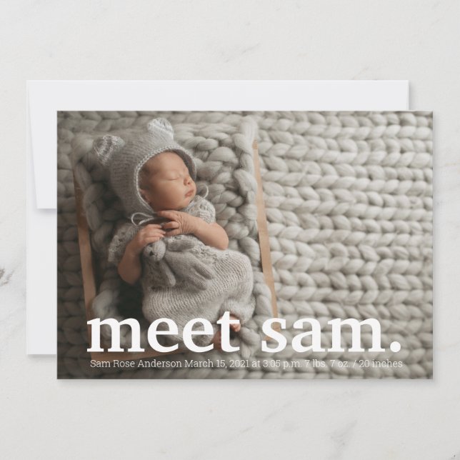 ANÚNCIO DE NASCIMENTO DO Encontro de Fotografias M (Frente)