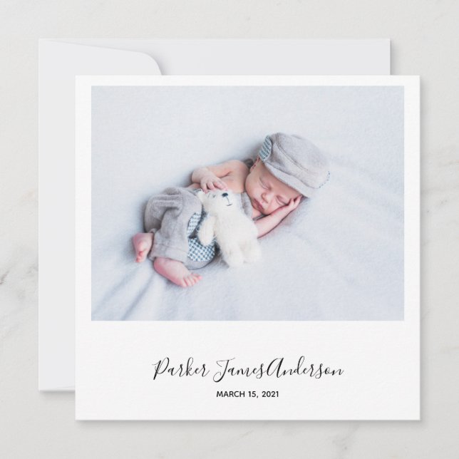 Anúncio de Nascimento do 'Estilo Instantâneo' da P (Frente)