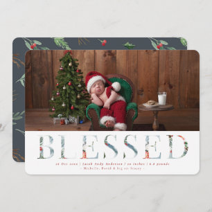 Anúncio de Nascimento do Feriado de Wintry Wonderl