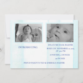 Anúncio de Nascimento do Garoto do Mundo Azul