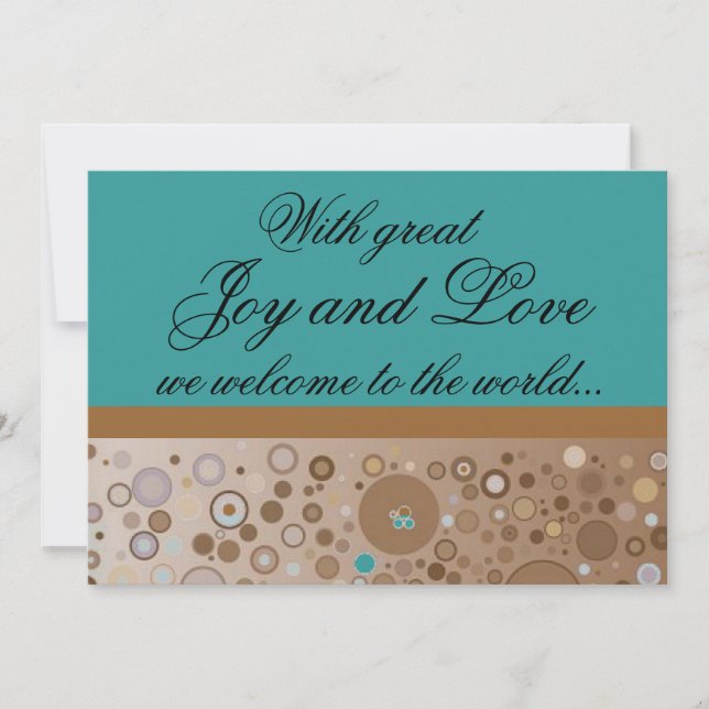 Anúncio de Nascimento do Garoto nos Círculos Chato (Frente)