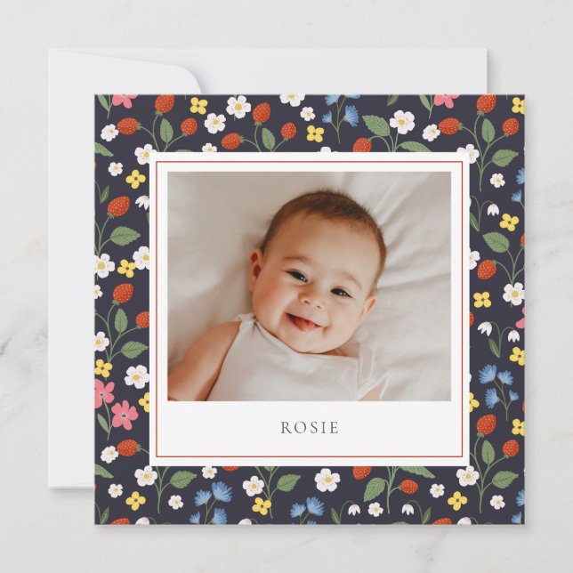 Anúncio de nascimento do marinho de Morangos (Frente)