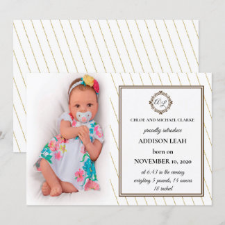 Anúncio de Nascimento do Monograma