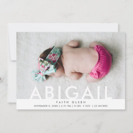 Anúncio de Nascimento do Nome de Foto da Menina Mo