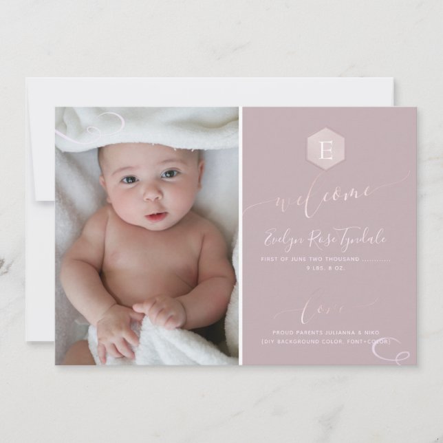 Anúncio de Nascimento do PixDezines Honeycomb, Gar (Frente)