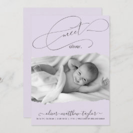 Anúncio de Nascimento do Quadro de Papel Torno por